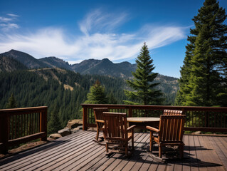 Porch with a great view. House in the Mountains - Powered by Adobe