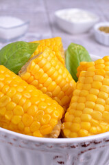 Chopped corn cobs