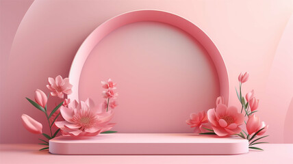 Fototapeta na wymiar pink flowers in vase