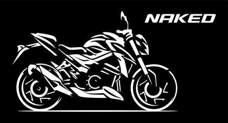 Naked Motorbike Illustration design vector