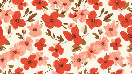 flower leaves floral pattern seamless botanical