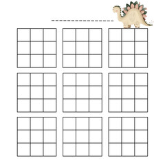 pattern, design, paper, frame, square, mandala, dinosaur , plan