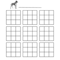 pattern, design, paper, frame, square,mandala, dog, plan