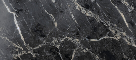 Fototapeta na wymiar Black marble stone background, natural texture