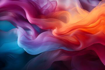 Obraz premium Colorful smoke background, minimalistic background. Generative AI