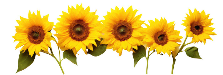 Sunflowers On white