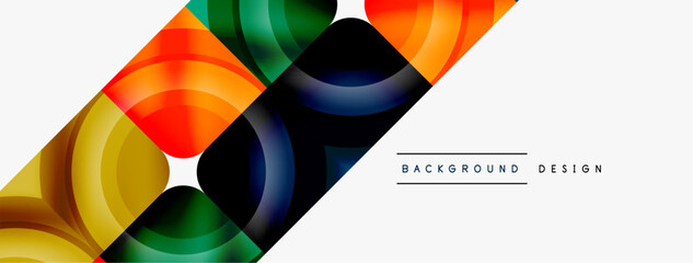 Obraz premium Circle abstract background. Wallpaper, banner, background, landing page, wall art, invitation, print, poster