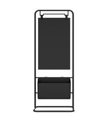 Storefront Signs isolated on white background, Sign Sandwich Board, elegant minimal vintage signs, 3D illustration.