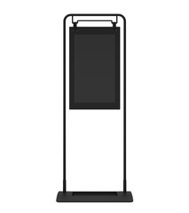 Storefront Signs isolated on white background, Sign Sandwich Board, elegant minimal vintage signs, 3D illustration.