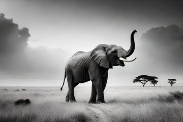 Obraz premium elephants in the wild