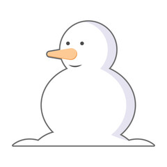 snowman isolated on white