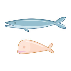 Fish swimming vector illustration