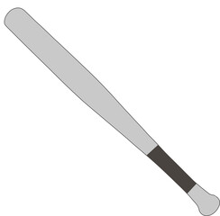 Grey baseball bat with light gray handle