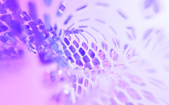 Fototapeta Abstract glass geometry background, 3d rendering.