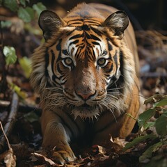 Portrait of beautiful a bengal tiger
