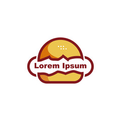 burger logo design modern creative idea, simple logo