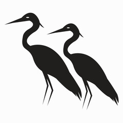 Obraz premium heron silhouette