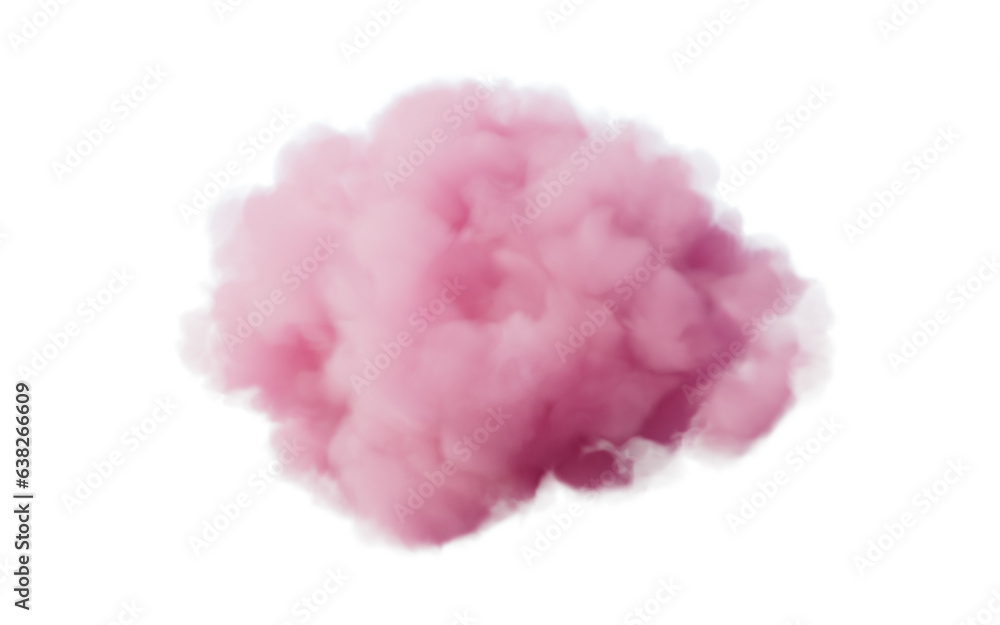 Poster isolated soft cloud, 3d rendering.