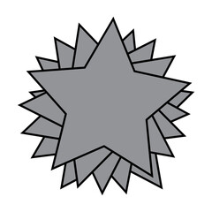 Multiple Star Layers Design Artwork Icon Motif 