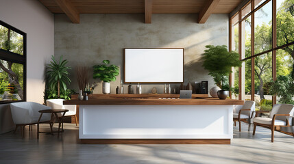 white wall with the blank for mock up