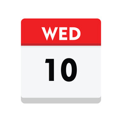 10 wednesday icon with white background