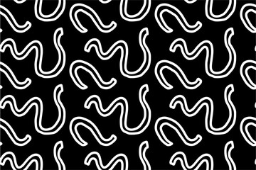 Doodling line hand drawn minimalist seamless pattern