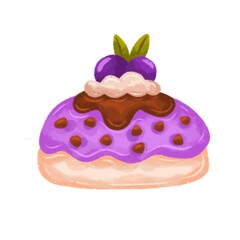 Png premium bread with sweet grape jam