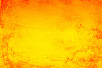 orange abstract shabby background. Paint strokes