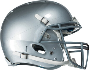 Digital png illustration of american football helmet on transparent background
