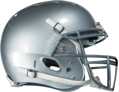Digital png illustration of american football helmet on transparent background