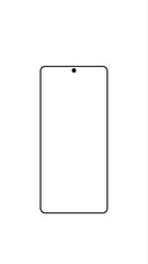 Smartphone screen with uniformed bazels and punch hole camera