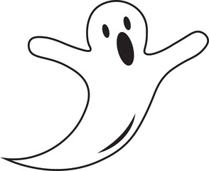 Digital png illustration of ghost scaring on transparent background