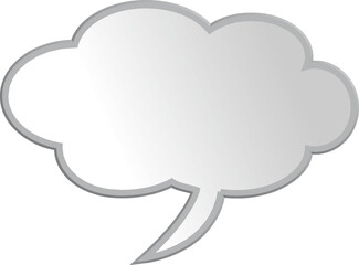 Digital png illustration of speech bubble with copy space on transparent background