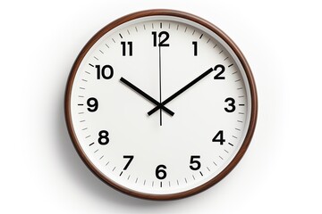 Modern wall clock isolated on white background