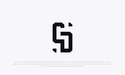 Obraz premium abstract monogram logo style in black color