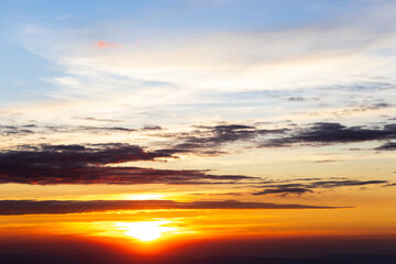 sun rise and sun set sky with cloud on a cloudy day.