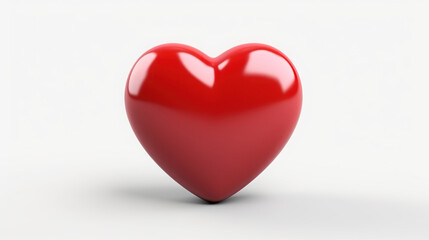 Red Hearts model on the white isolated background