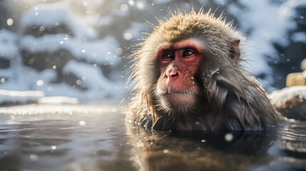 Monkey relaxation in the Onsen