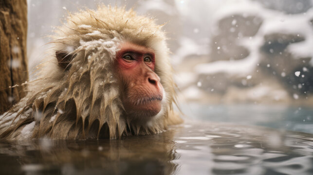 Monkey relaxation in the Onsen