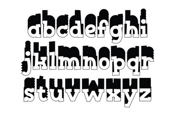 Versatile Collection of Stacked Alphabet Letters for Various Uses