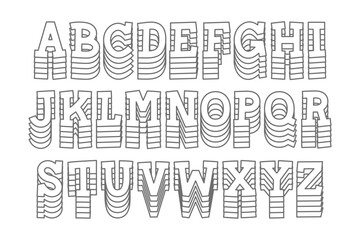 Versatile Collection of Stacked Alphabet Letters for Various Uses