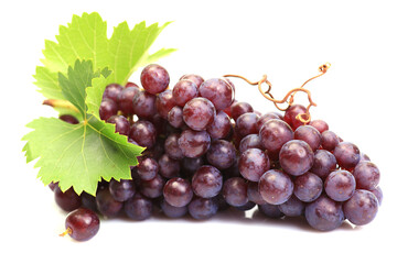 Bunch of grapes isolated on white