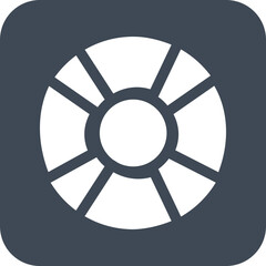 Obraz premium lifebuoy icon in simple square.