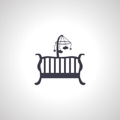 Baby bed icon. cradle icon.