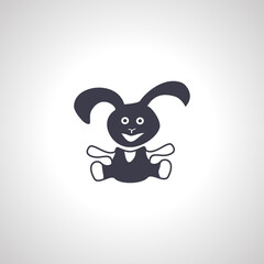 toy rabbit plush toy icon. toy rabbit icon.