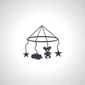 recommend clip art: Baby crib hanging toys icon