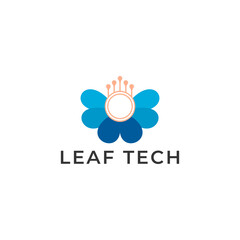 Obraz premium ILLUSTRATION ABSTRACT LEAF PASTEL COLOR. BIO TECHNOLOGY LOGO ICON TEMPLATE DESIGN ELEMENT VECTOR. GOOD FOR BUSINESS, TECH