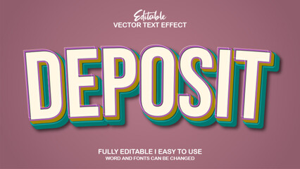 3d deposit editable text effect mockup template