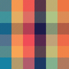 Seamless tartan pattern. Cell. Suitable for fashion textiles and graphics, packaging. the Madras palette. Seamless tartan pattern. 