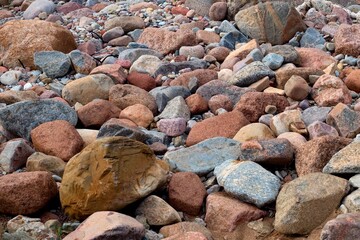 Geology. Granite coast. Stone texture for background. High quality photo